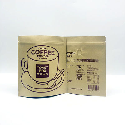 Zelfstandig zakje Kraftpapier Thee Koffieshop Specialiteit Zipper Gedroogd Fruit Voedselverpakking