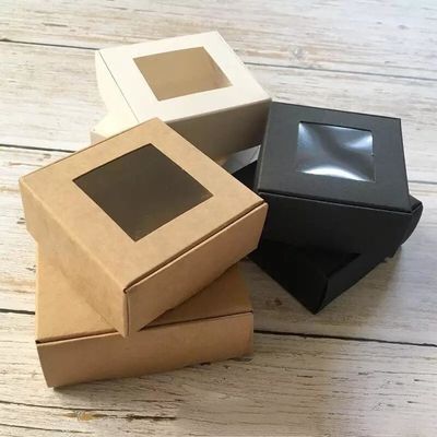Vierkante doorzichtige ambachtelijke papier accessoire witte kaart cadeau direct en warm stempelen