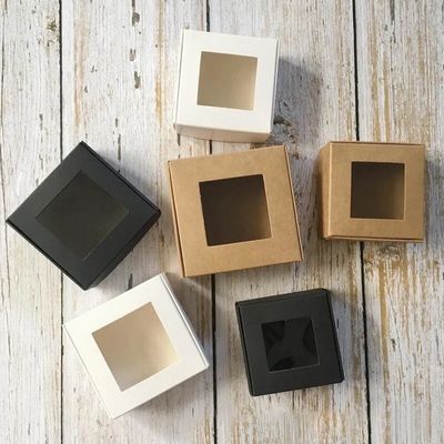 Vierkante doorzichtige ambachtelijke papier accessoire witte kaart cadeau direct en warm stempelen