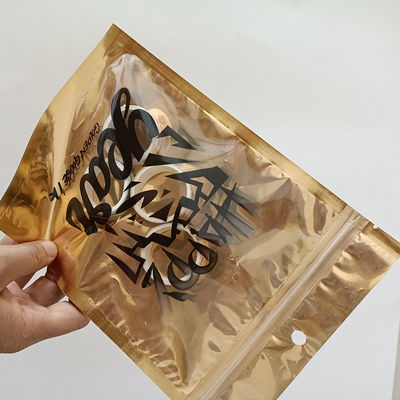 Gelamineerde meerlaagse plastic aluminium folie zak met rits slot Mylar zak 0,08 mm dikte