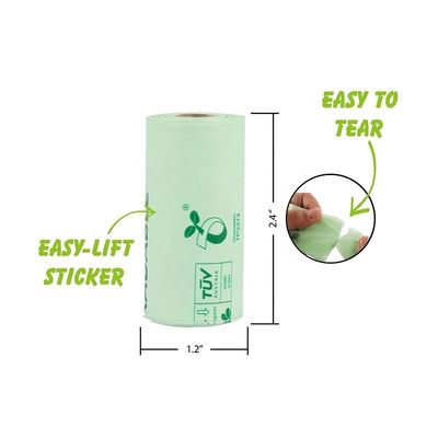 PBAT PLA Corn Starch Vest Style Bag voor composteerbaar afval in aseptische omgevingen