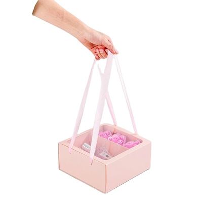 Geschenk ambacht Industrieel wit doorzichtig pvc vensterladen vouwbaar moedersdag cadeau papier pakket doos