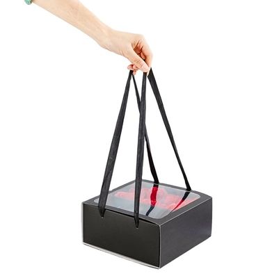 Geschenk ambacht Industrieel wit doorzichtig pvc vensterladen vouwbaar moedersdag cadeau papier pakket doos
