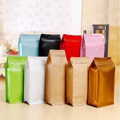 2023 aankomst Custom Printed Packaging Coffee Zipper Bag Bags Bags met klep en rits voor thee