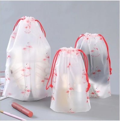 Polystring drawing bag EVA Frosted Plastic drawing string opslagzak voor kleding Custom logo