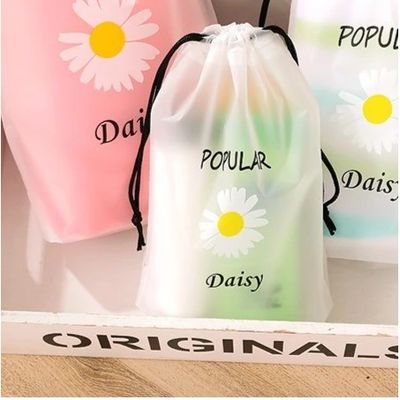 Polystring drawing bag EVA Frosted Plastic drawing string opslagzak voor kleding Custom logo