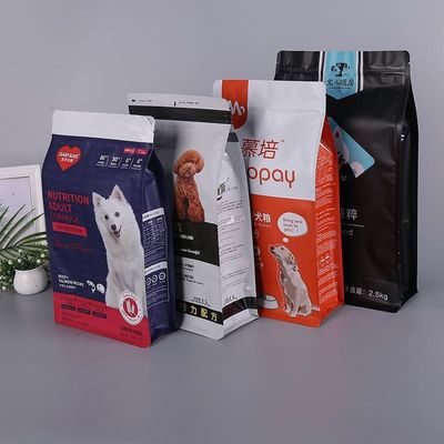 Gepersonaliseerde kleur achtzijdige afdichting Aluminiumfolie huisdiervoedsel verpakkingszak voor koekjes