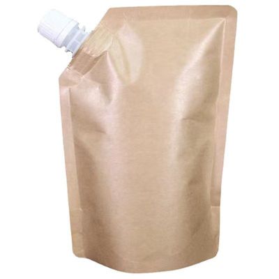Stand-up spout pouch voor crème cosmetische vloeibare kraft papier plastic lamineermateriaal