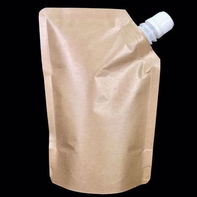 Stand-up spout pouch voor crème cosmetische vloeibare kraft papier plastic lamineermateriaal