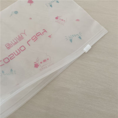 Custom logo kleding verpakking ritszak voor herbruikbaar bevroren kledingstuk plastic