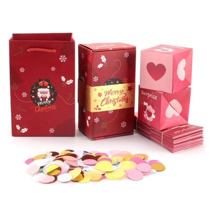 Elegante papieren verpakkingsdozen Op maat Boutique Kerstcadeautjes Scrapbook Verrassing bom