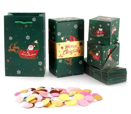 Elegante papieren verpakkingsdozen Op maat Boutique Kerstcadeautjes Scrapbook Verrassing bom