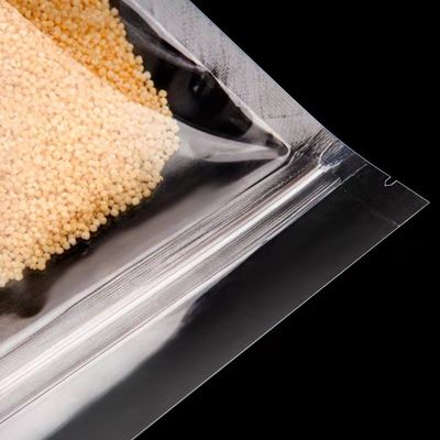 Transparante voedselverpakking PE-plastic stand-up pouch met aseptisch logo