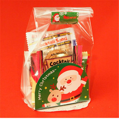 Op maat gemaakte handgemaakte Diy Koekjeszak voor PE Plastic Kleur Onderste Toastzak Kerstmis