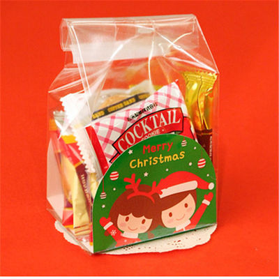 Op maat gemaakte handgemaakte Diy Koekjeszak voor PE Plastic Kleur Onderste Toastzak Kerstmis