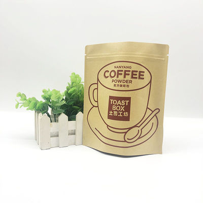 Zelfstandig zakje Kraftpapier Thee Koffieshop Specialiteit Zipper Gedroogd Fruit Voedselverpakking