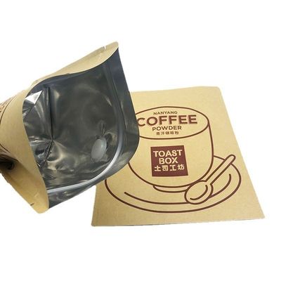 Zelfstandig zakje Kraftpapier Thee Koffieshop Specialiteit Zipper Gedroogd Fruit Voedselverpakking