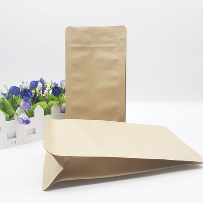 Zelfstandig zakje Kraftpapier Thee Koffieshop Specialiteit Zipper Gedroogd Fruit Voedselverpakking