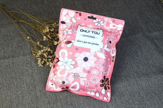 Custom Zip Lock Bag voor grappig ondergoed Glanzende broek Zilken kousen Kleding verpakking