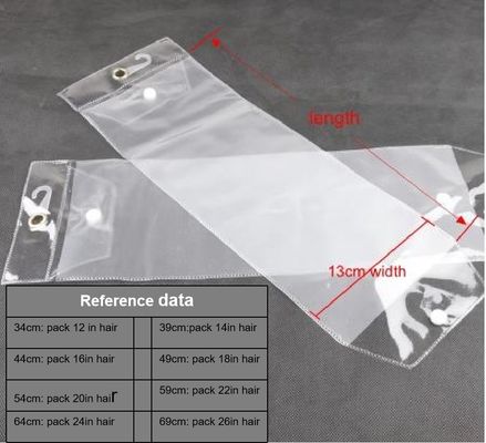 Transparante PVC haarverlenging plastic verpakking met logo op maat voor cosmetica