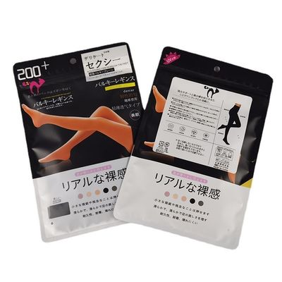 Waterdichte zelfverzegelende rits verpakkingszak voor zijde kousen Bareleg Tights Sock