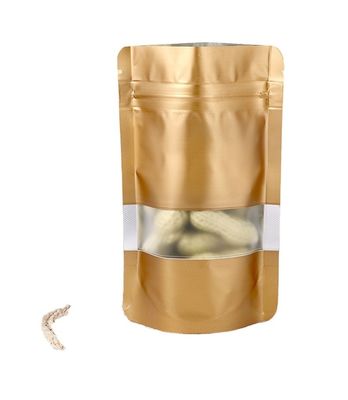 Matte afwerking Ziplock pakket voor gedroogd fruit Stand Up Pouch Kraft Bag