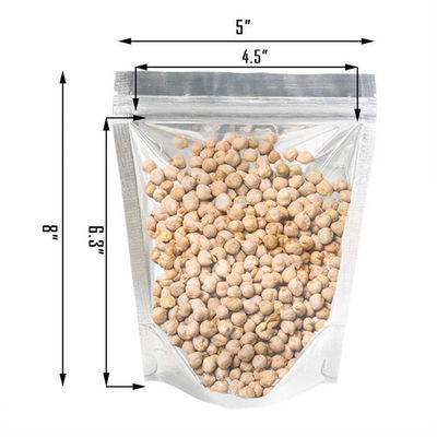 Op maat gemaakte stand-up folie polybag voedselverpakkingszak met venster voor voedselverpakking