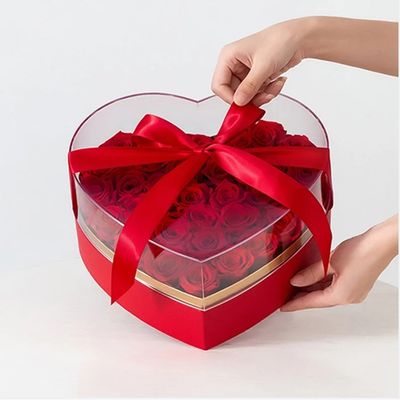 Valentijnsdag en Moedersdag cadeau Custom hartvormige bloemendoos met stijve dozen