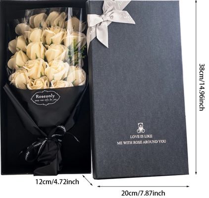 Gepersonaliseerde kleuren verpakkingsdoos papieren cadeau voor Valentijnsdag Uitstekende bloemen verpakking