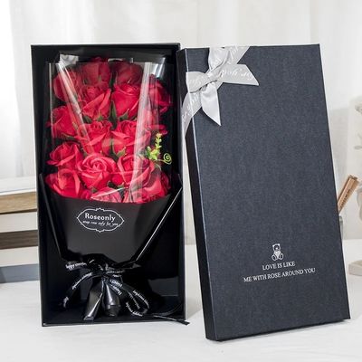Gepersonaliseerde kleuren verpakkingsdoos papieren cadeau voor Valentijnsdag Uitstekende bloemen verpakking