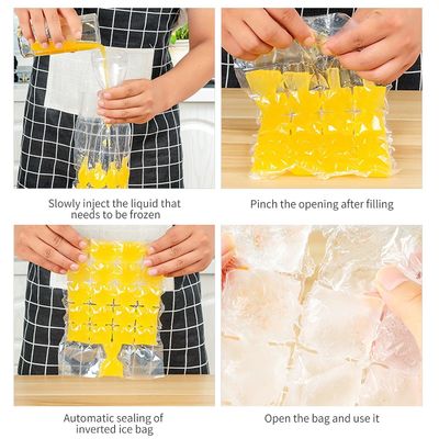 PE-materiaal Structuur Transparante op maat gemaakte wegwerp-ijsblokjes Plastic verpakkingen