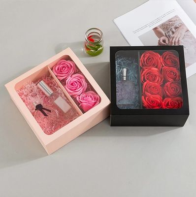 Elegant papier verpakkingsdozen voor vierkant bloemenboeket cadeau elegant