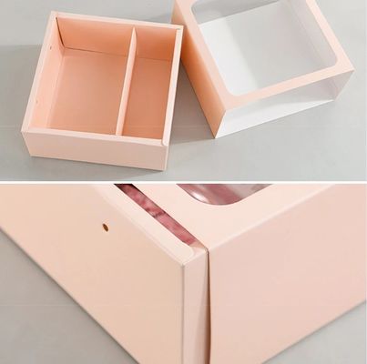 Elegant papier verpakkingsdozen voor vierkant bloemenboeket cadeau elegant