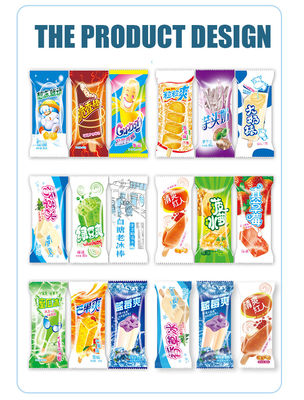 Op maat gedrukte terugverzegelingsfolie Plastic ijsverpakking voor popsicle verpakkingen