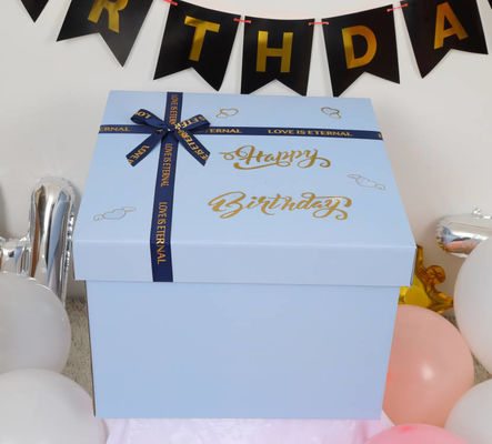 Aanpassen einde Boetiek Luxe Paper Gift Box Met Ribbon Deksel Voor Verjaardag Kerstmis