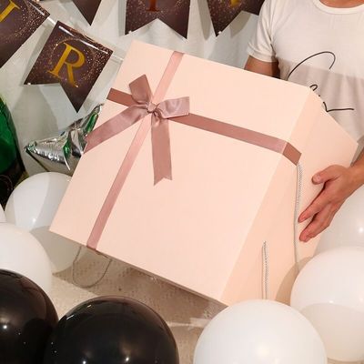 Aanpassen einde Boetiek Luxe Paper Gift Box Met Ribbon Deksel Voor Verjaardag Kerstmis