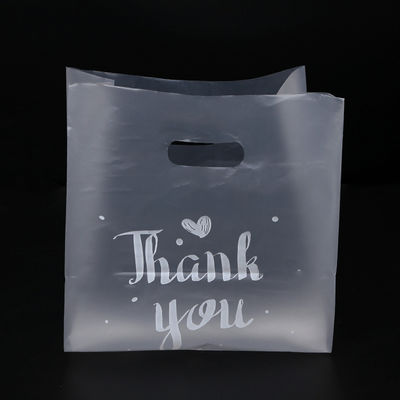 Gepersonaliseerde Eco Friendly Tote Bag THANKYOU Plastic Shopping Bag met 50-200 micron Dikte
