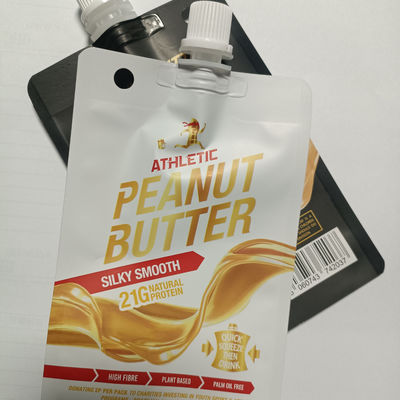 0.15 mm Dikte Bruin Mylar 90 g Aluminiumfolie Spout Pouch voor Fruit Puree Verpakking