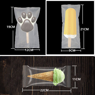 Op maat gedrukte warmteverzegelende plastic ijsverpakking voor transparant ijs