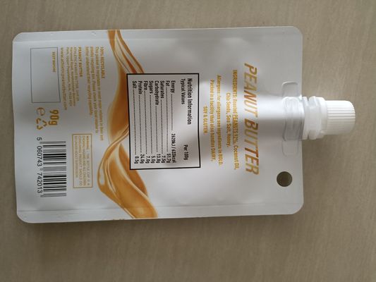 0.15 mm Dikte Bruin Mylar 90 g Aluminiumfolie Spout Pouch voor Fruit Puree Verpakking