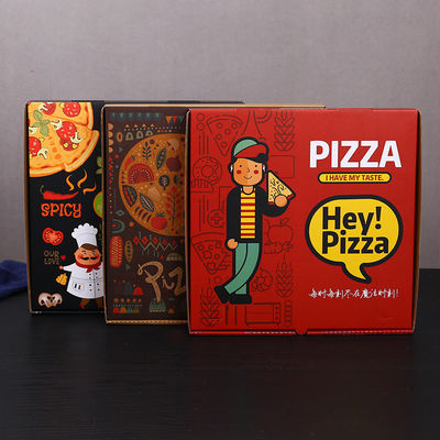Geplatte dozen 9 inch gegolfde wegwerppapier lunchdoos voor bakken en takeaway