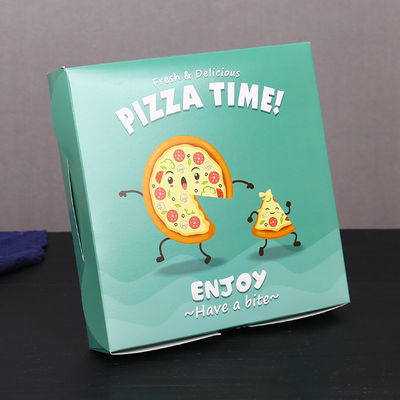 Geplatte dozen 9 inch gegolfde wegwerppapier lunchdoos voor bakken en takeaway