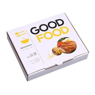 Geplatte dozen 9 inch gegolfde wegwerppapier lunchdoos voor bakken en takeaway