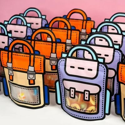 Vensteropendend zelfverzegelbaar zakje voor schattige cartoonvormige verpakkingen van snacks en snoep