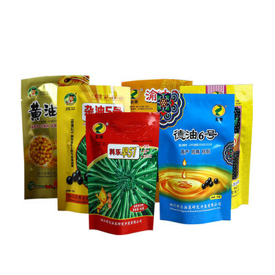 25g 50g aangepaste plastic zak met logo afdruk kleine gealuminiseerde zak tomatenzaad verpakking