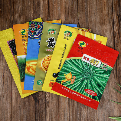 25g 50g aangepaste plastic zak met logo afdruk kleine gealuminiseerde zak tomatenzaad verpakking