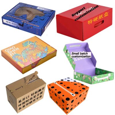 Vernis van gegolfd karton blinde doos voor op maat af te scheuren Boxycharm Kraft papier zak