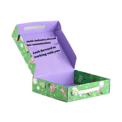 Vernis van gegolfd karton blinde doos voor op maat af te scheuren Boxycharm Kraft papier zak