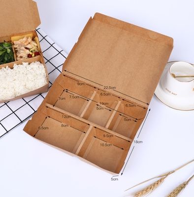 Handwerkpapier gedrukte containerbak voor sushi Slim Japanse verpakkingen weg te nemen Wegwerp