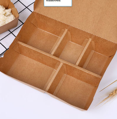Handwerkpapier gedrukte containerbak voor sushi Slim Japanse verpakkingen weg te nemen Wegwerp